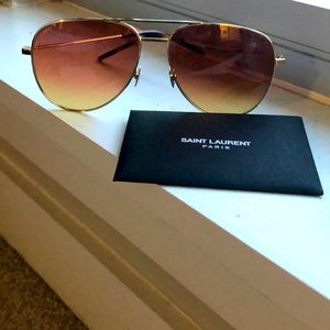 Saint Laurent golden ombré aviators